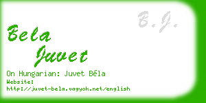 bela juvet business card